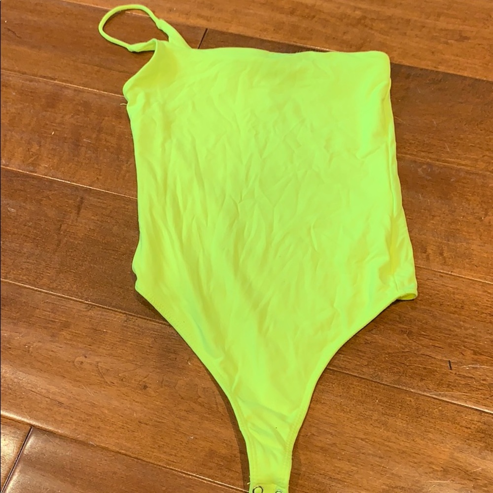 NEON GREEN/YELLOW BERSHKA BODYSUIT